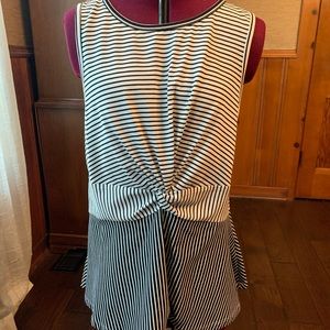 Striped Peplum Tank